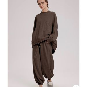 Nap Loungewear Cotton Track Set | Chocolate Brown Size Large *NWT*